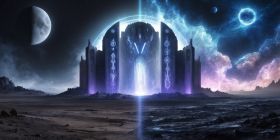 Celestial Enigma: Dual Realms in a Rogue Lunar Facility